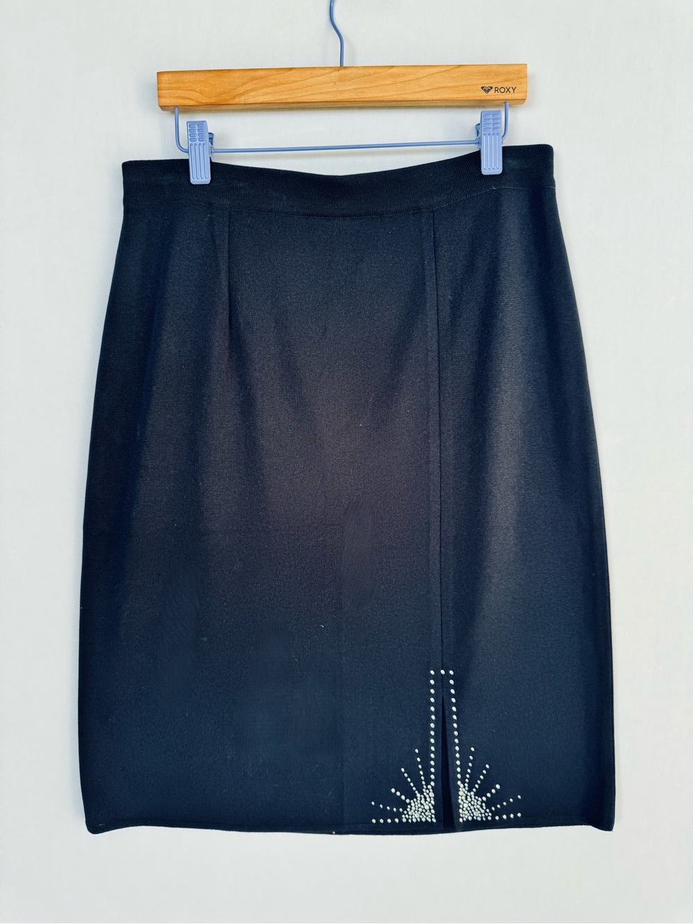 Misook Black Pencil Skirt with Stud Embellishment
